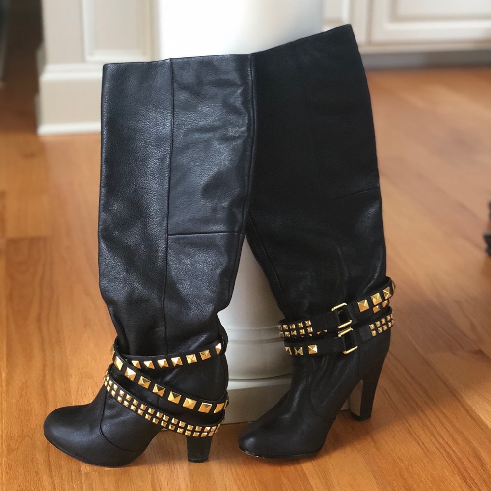 Black knee high boots